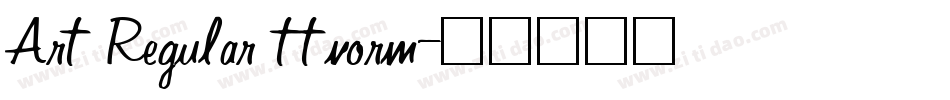 Art Regular ttnorm字体转换